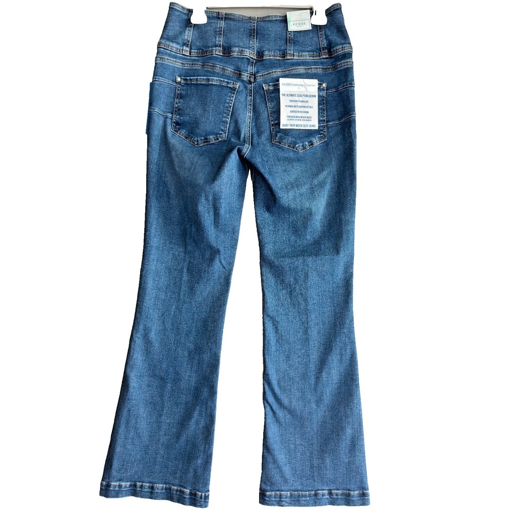 GUESS Womens 31 Corset Shape Up Flare Contouring Wiser Wash Rhinestone Jeans NWT - Picture 3 of 15